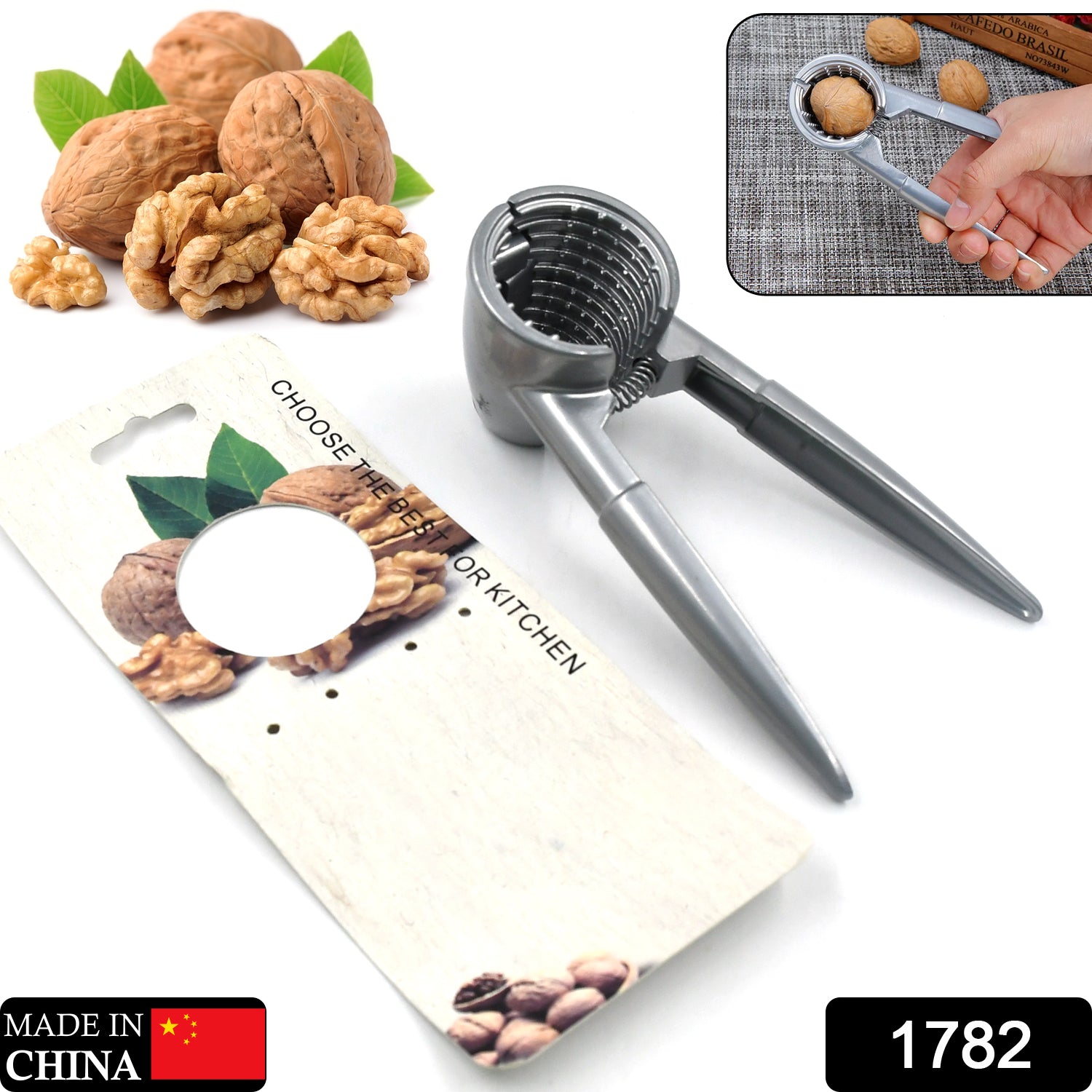 Walnut Cracker Luxury Die Cast Stainless Alloy Nut Cutter Walnut Clamp Plier Portable Smart Walnut Akhrot Pincers Bottle Opener For Pecans Almonds Brazil Nuts Walnut Cracker Luxury Die Cast Stainless Alloy Nut Cutter Walnut Clamp Plier Portable Smart Walnut Akhrot Pincers Bottle Opener For Pecans Almonds Brazil Nuts